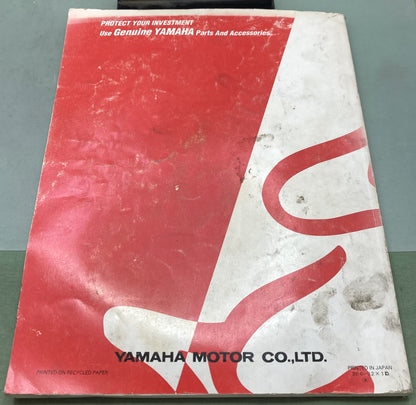 Genuine Yamaha LIT-11626-09-10 YZ250F1 Owner's Service Manual 1993