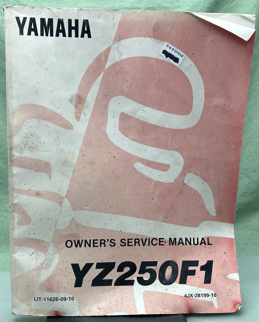 Genuine Yamaha LIT-11626-09-10 YZ250F1 Owner's Service Manual 1993