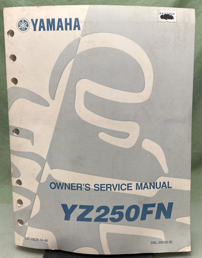 Genuine Yamaha LIT-11626-14-46 YZ250FN Owner's Service Manual 2000