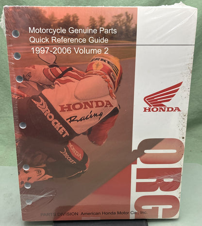 New Genuine Honda 13QRGV2 Motorcycle Genuine Parts Quick Reference Guide '06