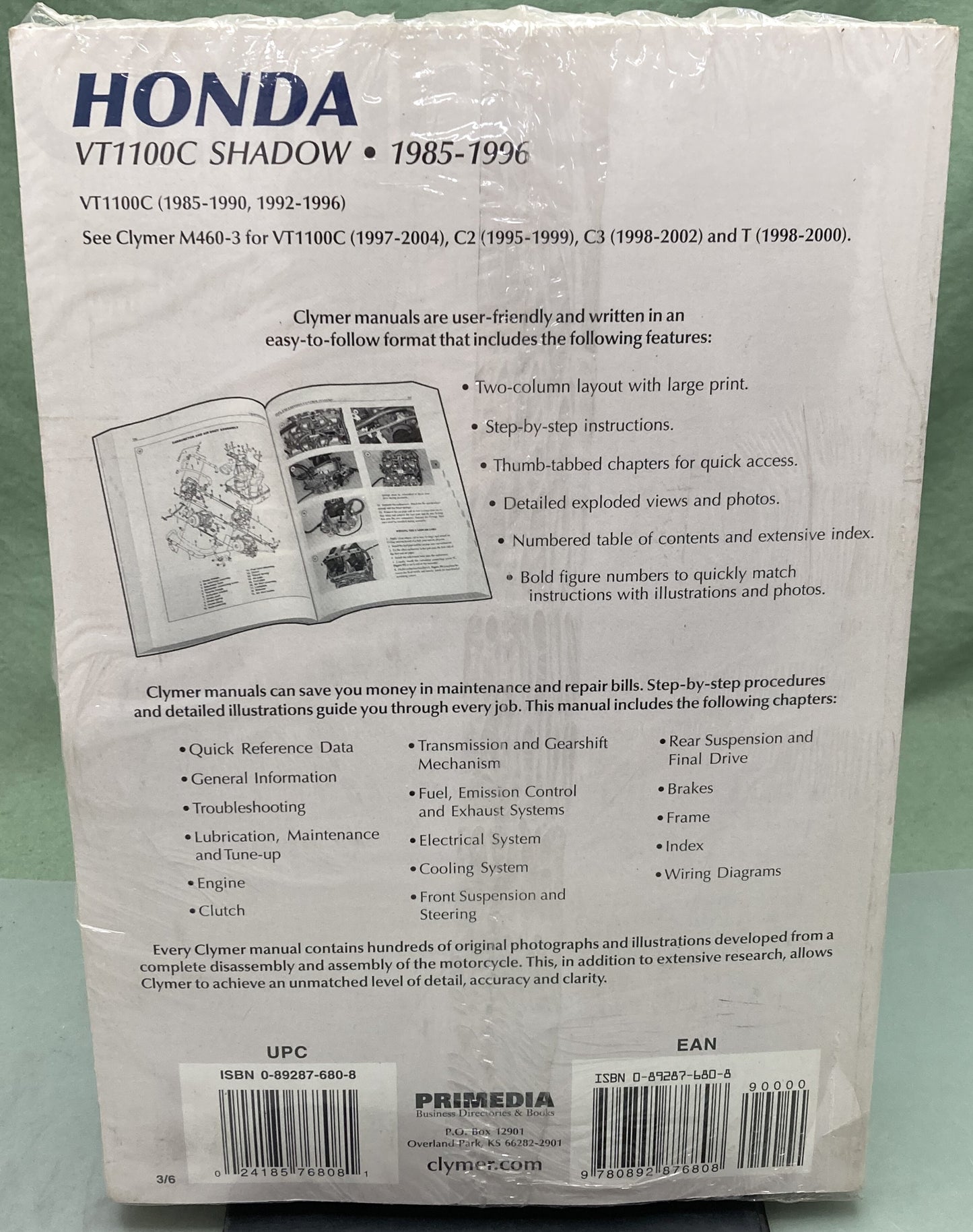New Genuine Clymer M440 Honda VT1100C Shadow Service Manual 1985-1996