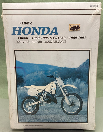 New Genuine Clymer M431-2 Honda CR80R CR125R Service Manual '89-'95 '89-'91
