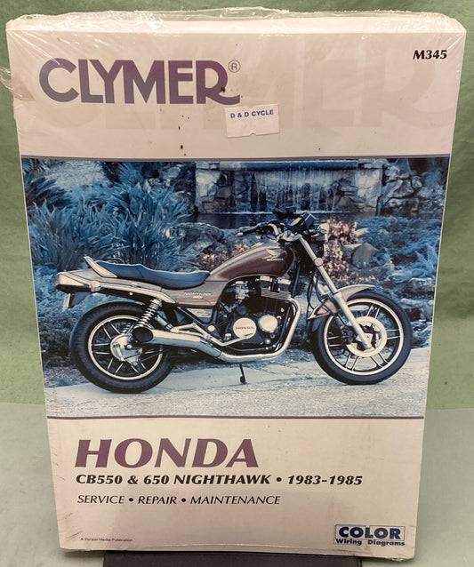 New Clymer M345 CB550 and 650 Nighthawk Manual '83-'85
