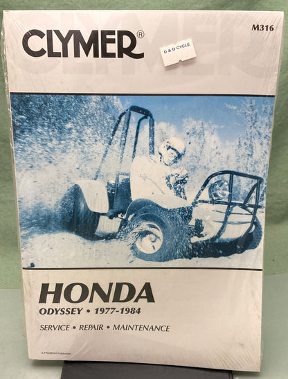 New Clymer M316 Honda Odyssey Service Manual '77-'84