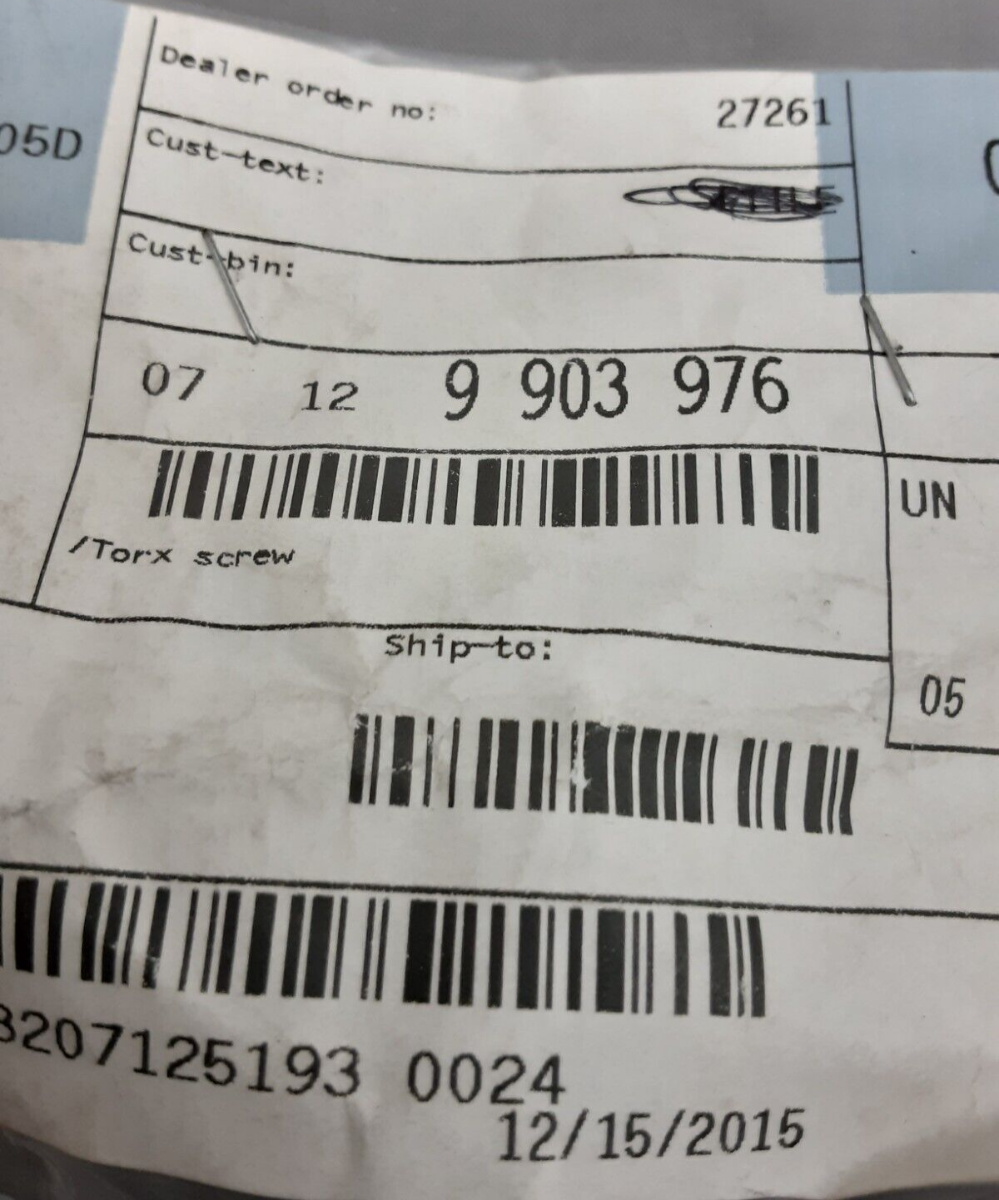 NEW GENUINE BMW 07129903976 TORX SCREW F650CS F650GS 2000-2012