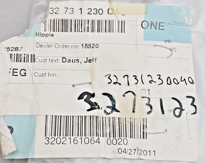 NEW GENUINE BMW 32731230040 NIPPLE R50/5 R75/5 R60/6 1969-1976