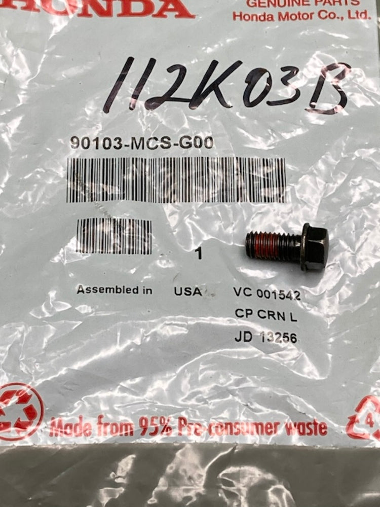 QTY 3 Honda 90103-MCS-G00 Bolt, Flange, (6X12) New Genuine