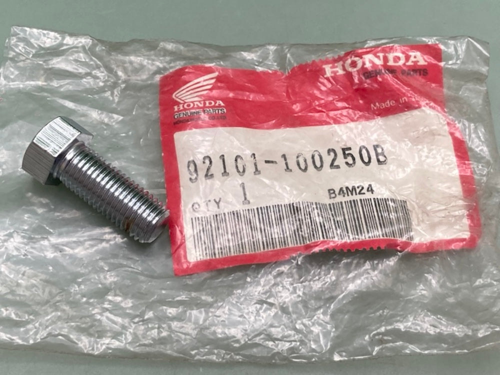 Honda 92101-10025-0B Bolt, Hex., (10X25) New Genuine