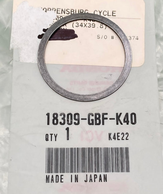 Honda 18309-GBF-K40 Washer (34X39.8) New Genuine