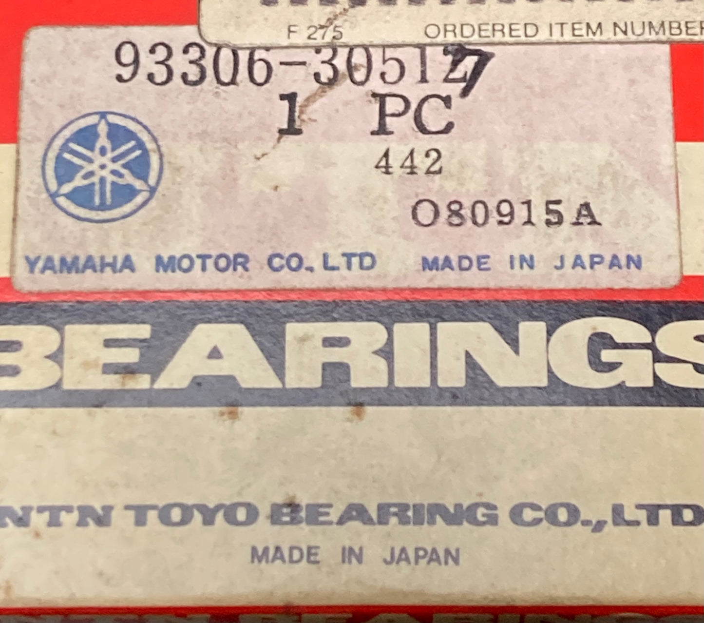 New Genuine Yamaha 93306-30517 Drive Shaft Bearing