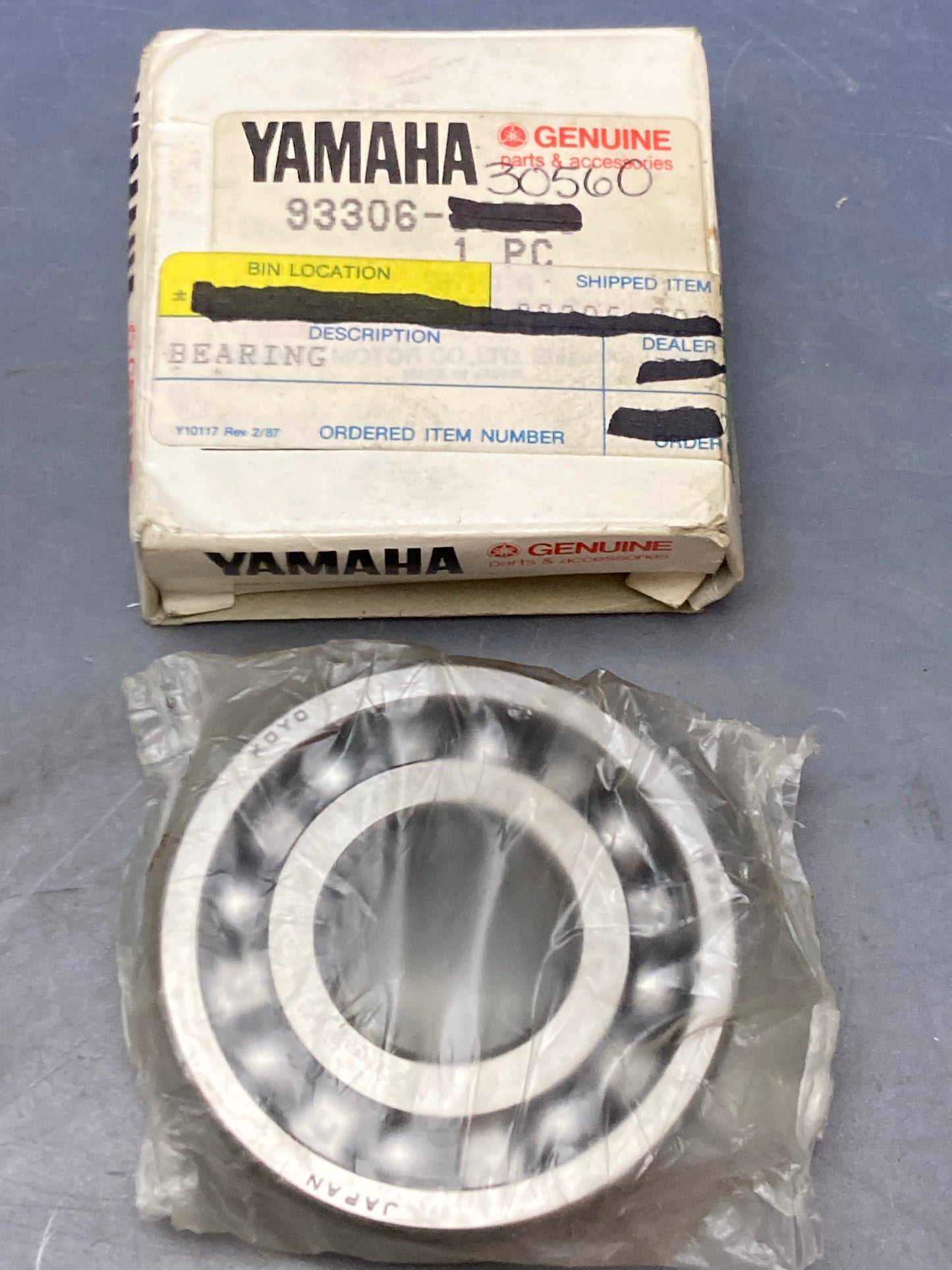 New Genuine Yamaha 93306-30560 Bearing