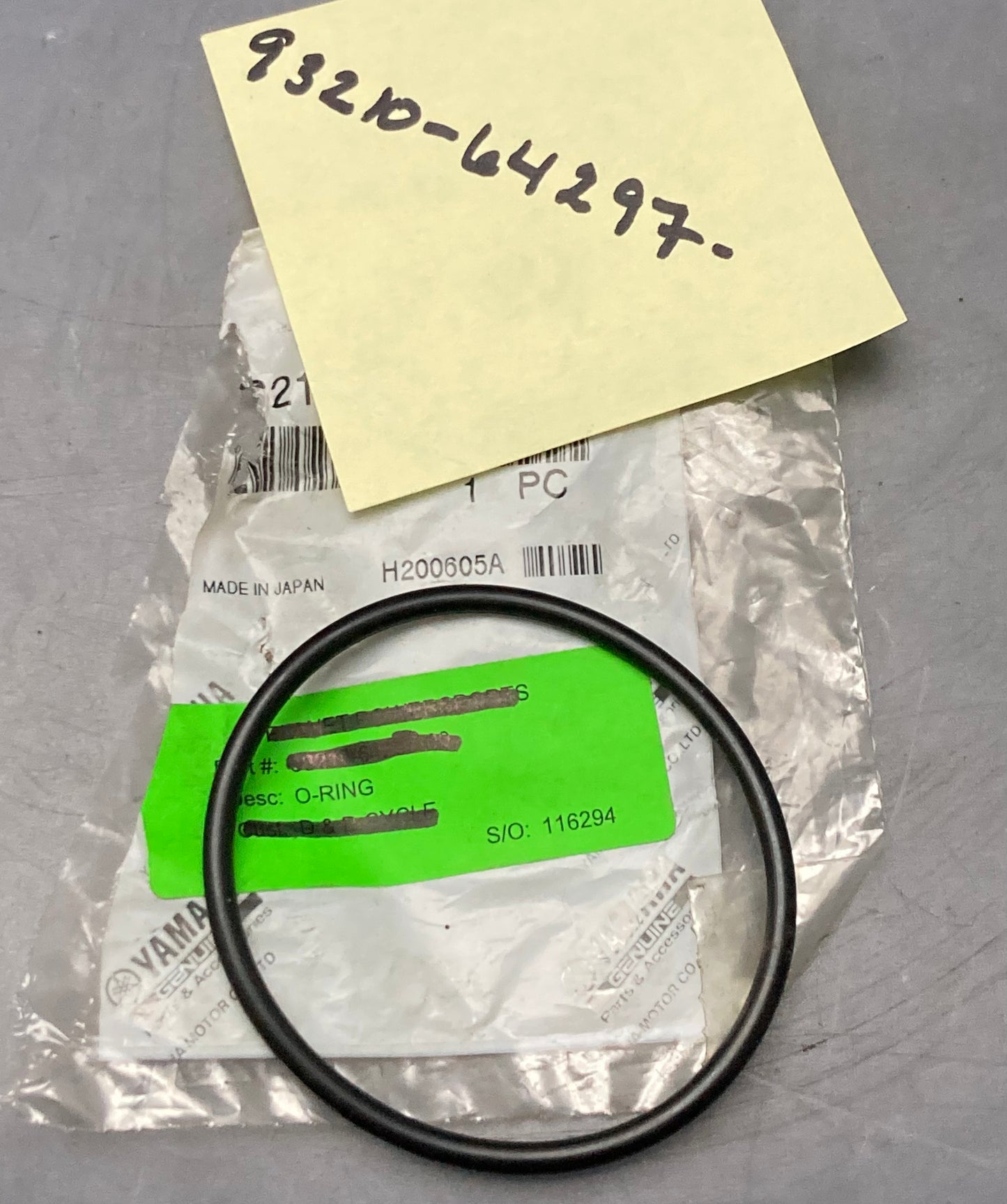 New Genuine Yamaha 93210-64297-00 O-ring