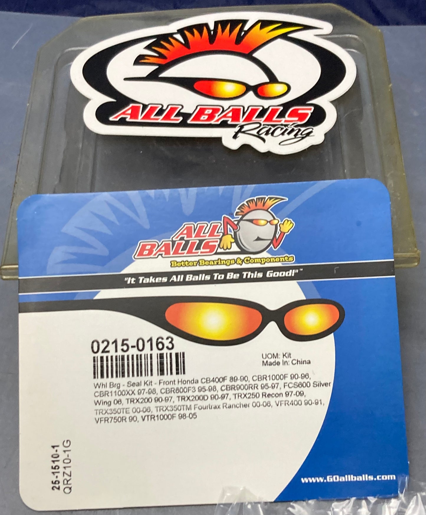 New Genuine All Balls 0215-0163 Wheel Bearing Kit
