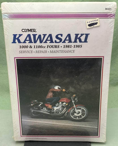 New Clymer M451 Kawasaki 1000 and 1100cc Fours Service Manual '81-'85