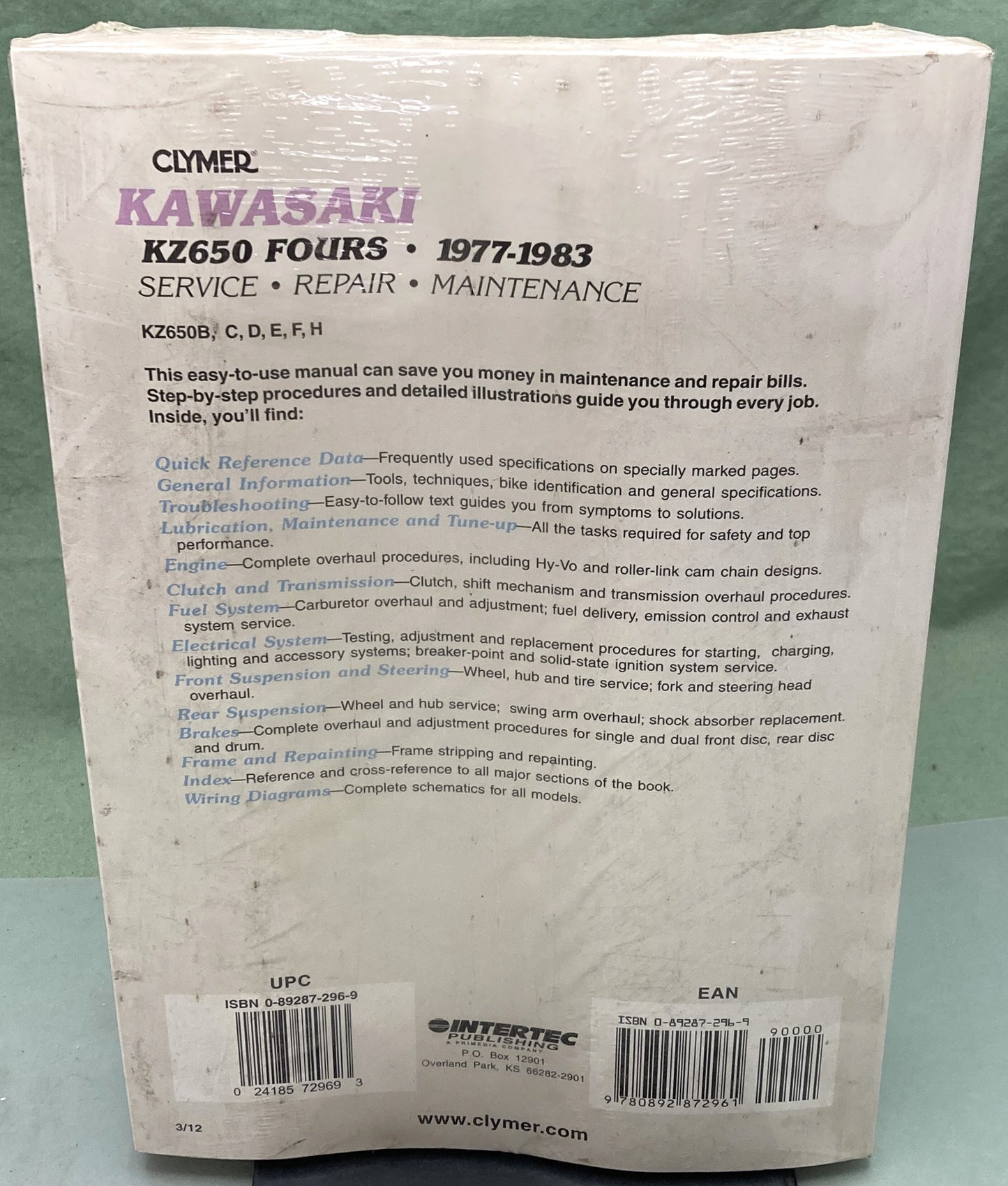 New Clymer M358 Kawasaki KZ650 Fours Service Manual '77-'83