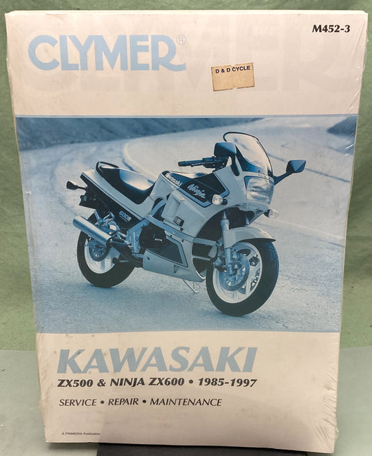 New Clymer M452-3 Kawasaki ZX500 Ninja ZX600 Service Manual '85-'97