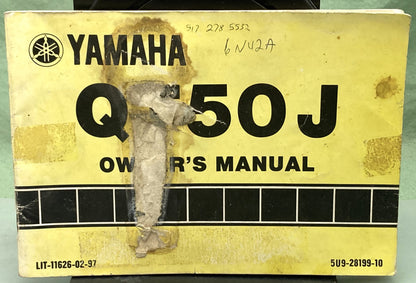 Genuine Yamaha LIT-11626-02-97 QT50J Owner's Manual 1981
