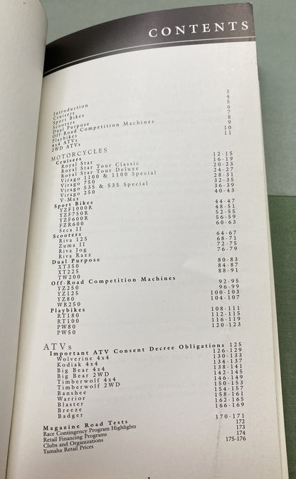 Genuine Yamaha LIT-11141-00-97 Motorcycle, ATV, and Scooter Sales Guide 1997