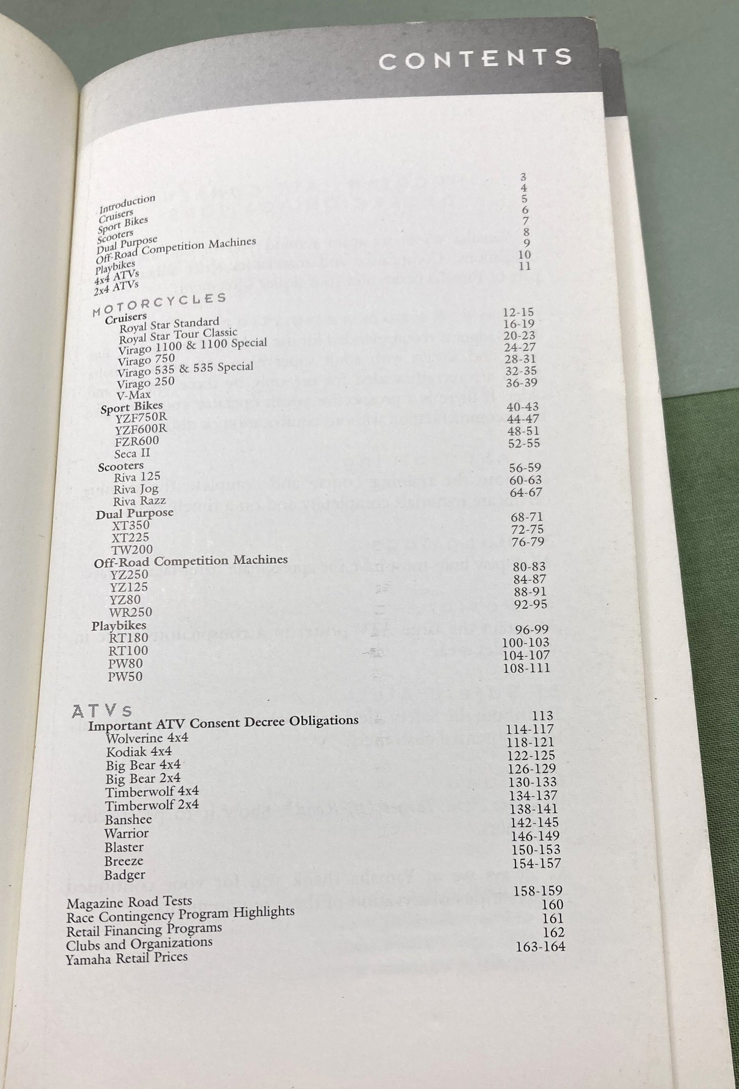 Genuine Yamaha LIT-11141-00-96 Motorcycle, ATV, and Scooter Sales Guide 1996