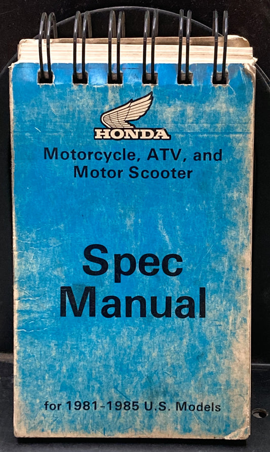 Genuine Honda SO061 Motorcycle ATV and Motor Scooter Spec Manual 1981-1985