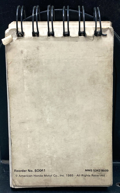 Genuine Honda SO061 Motorcycle ATV and Motor Scooter Spec Manual 1981-1985