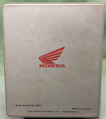 Genuine Honda S0531 Motorcycle ATV and Scooter Spec Manual 1988-1998