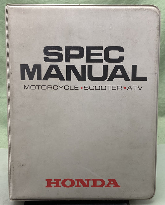 Genuine Honda S0566 Motorcycle ATV and Scooter Spec Manual 1999