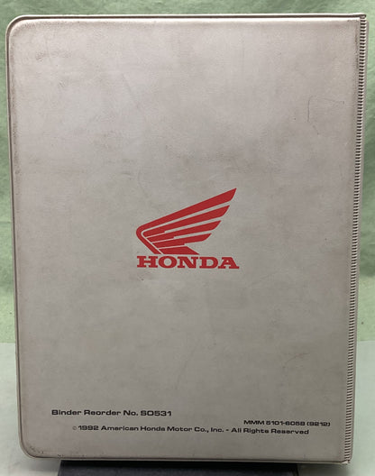 Genuine Honda S0566 Motorcycle ATV and Scooter Spec Manual 1999