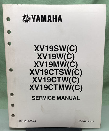 Genuine Yamaha LIT-11616-20-40 XV19SW(C), XV19W(C), XV19MW(C) Service Manual '06