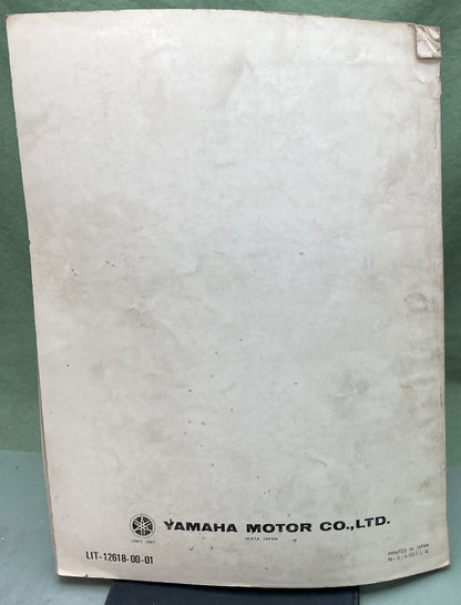 Genuine Yamaha LIT-12618-00-01 Snowmobile SRX440A Owner's Service Manual 1976