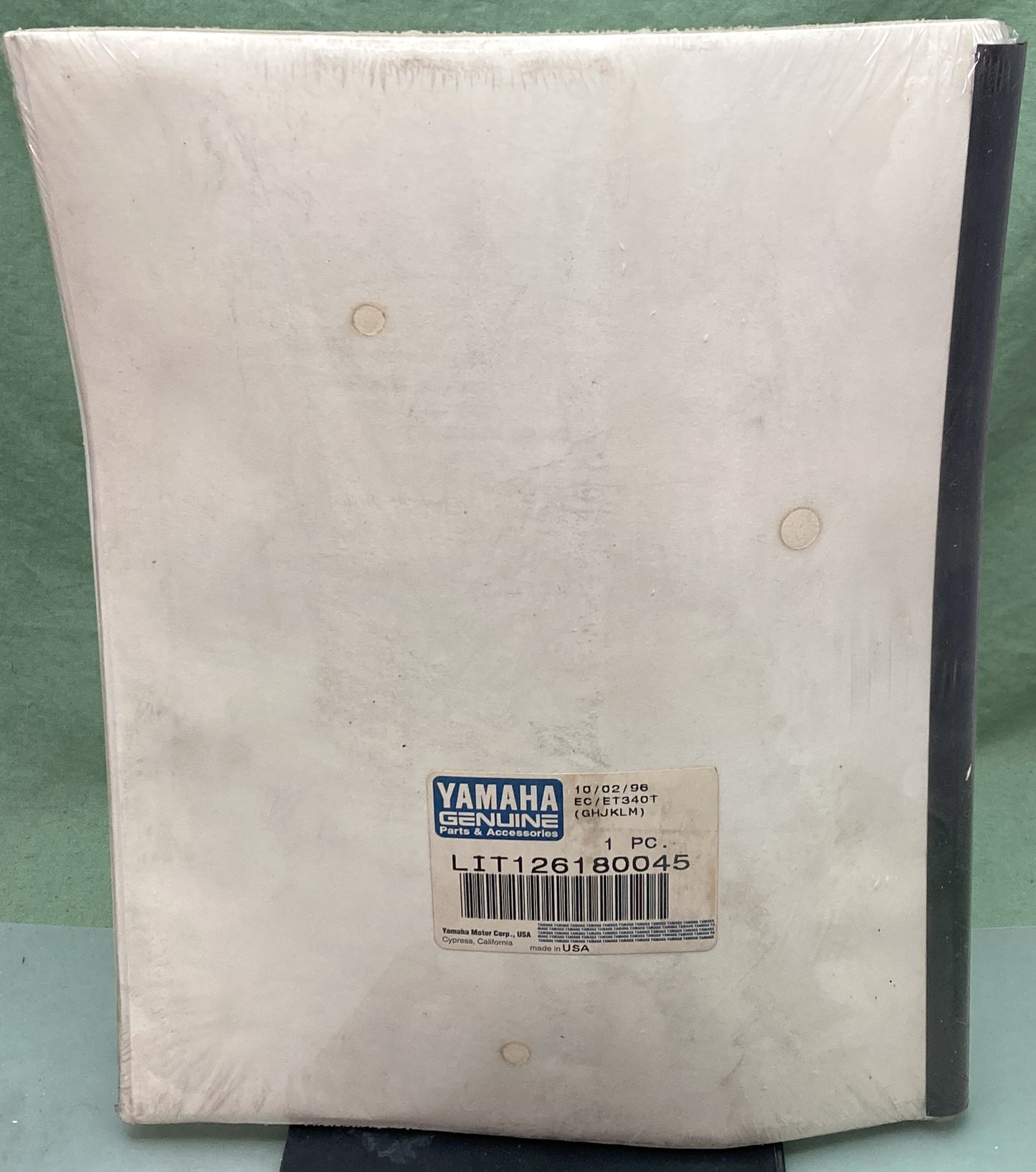 New Genuine Yamaha LIT-12618-00-45 EC/ET340T (GHJKLM) Service Manual 1996