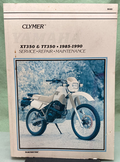 Genuine Clymer M480 Yamaha XT350 TT350 Service Manual 1985-1990