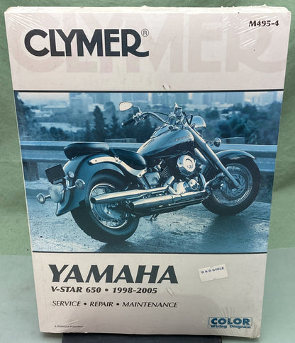 New Genuine Clymer M495-4 Yamaha V-Star 650 Service Manual 1998-2005
