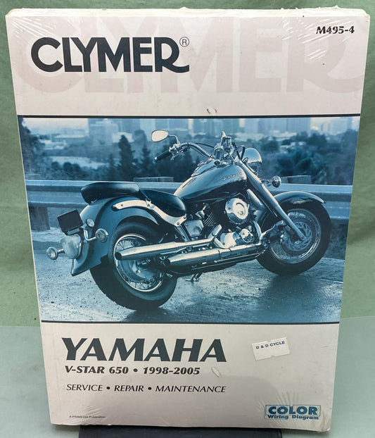 New Genuine Clymer M495-4 Yamaha V-Star 650 Service Manual 1998-2005