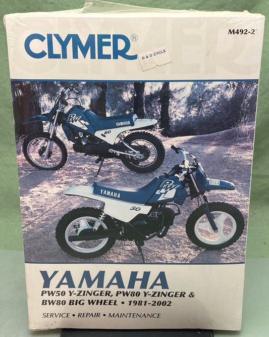New Genuine Clymer M492-2 Yamaha PW50/PW80 Y-Zinger, BW80 Service Manual '81-02