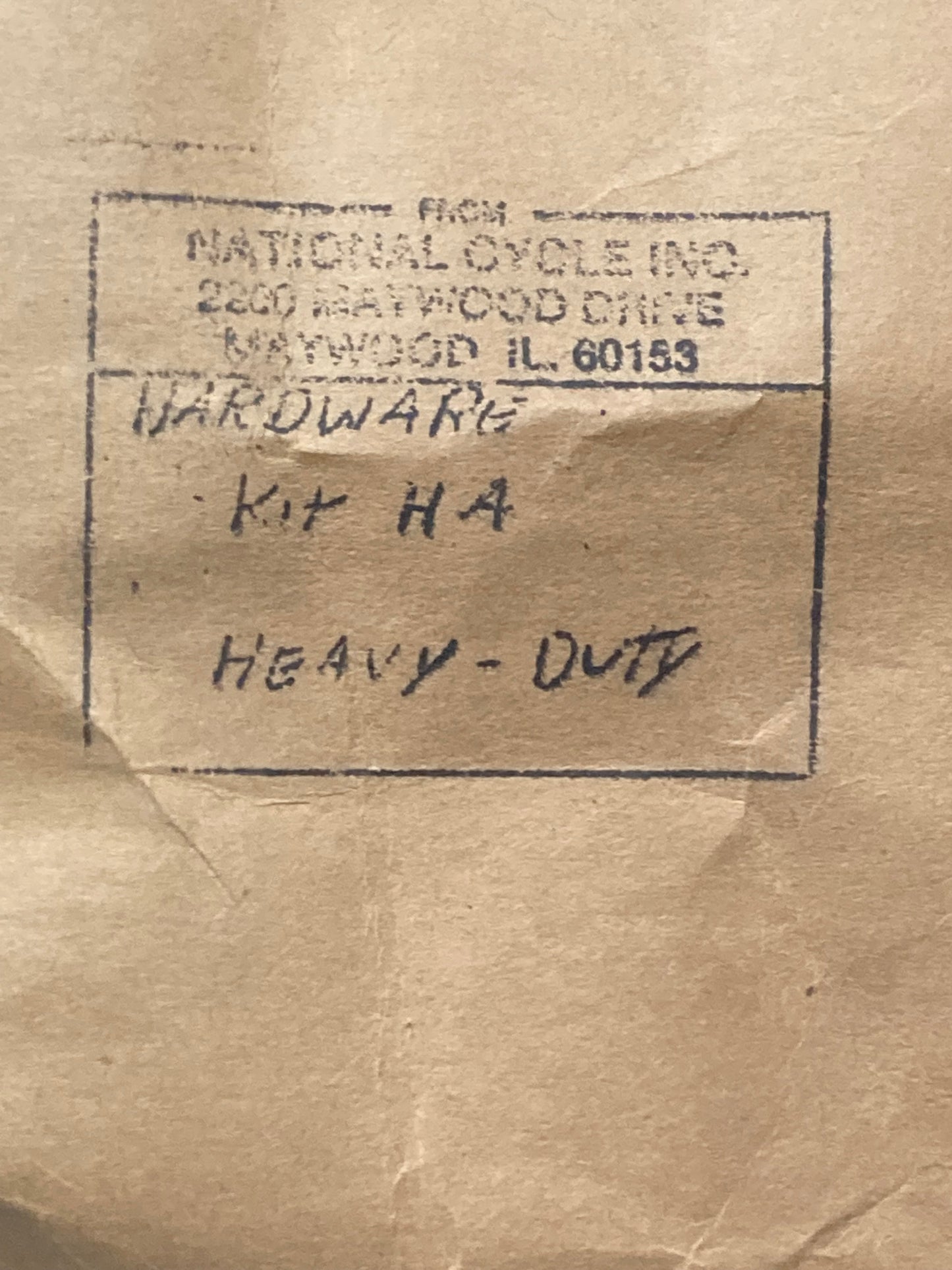 New Genuine National Cycle Kit HA Heavy Duty Hardware Kit