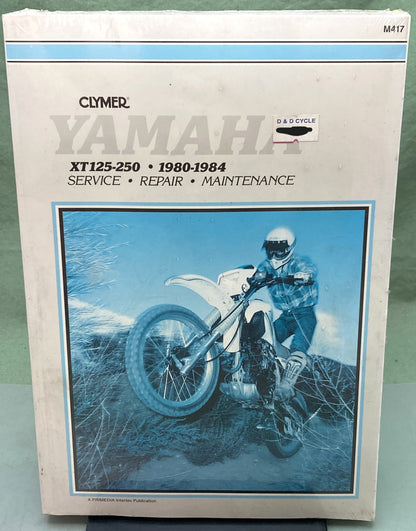 New Genuine Clymer M417 Yamaha XT125-250 Service Manual '80-84