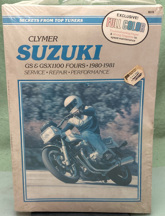 New Genuine Clymer M378 Suzuki GS and GSX1100 Fours Service Manual '80-'81