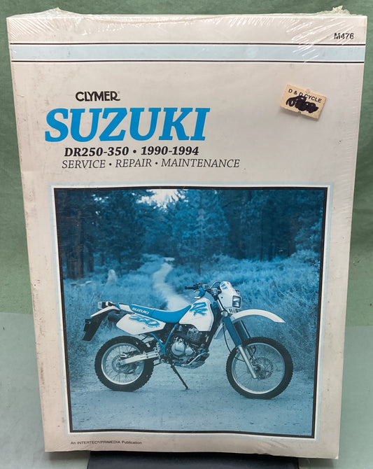 New Genuine Clymer M476 Suzuki DR250-350 Service Manual '90-'94