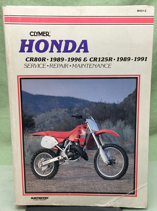 Genuine Clymer M431-2 Honda CR80R, CR125R Service Manual '89-'96