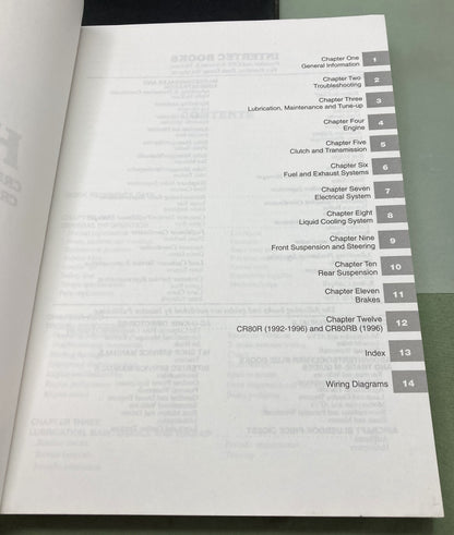 Genuine Clymer M431-2 Honda CR80R, CR125R Service Manual '89-'96