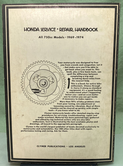 Genuine Clymer M341 Honda 750cc Twins Service Manual '69-'74