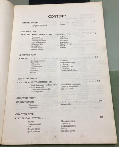 Genuine Clymer M332 Honda 350cc and 500cc Fours Service Manual 1972