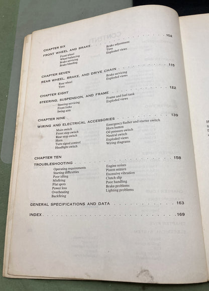 Genuine Clymer M332 Honda 350cc and 500cc Fours Service Manual 1972