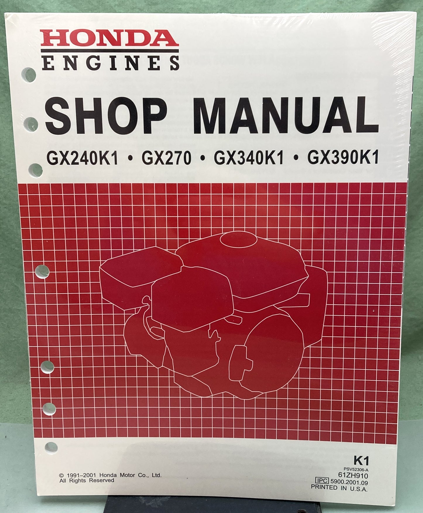New Genuine Honda 61ZH910 GX240K1, GX270, GX340K1, GX390K1 Ser. Manual '91-'01