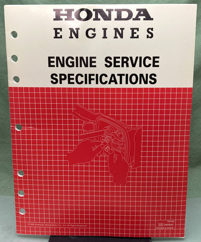 Genuine Honda TO144 Engine Service Specifications 1995