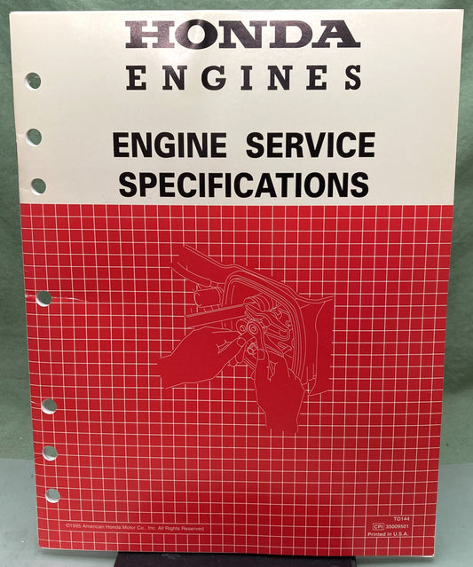 Genuine Honda TO144 Engine Service Specifications 1995
