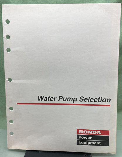 Genuine Honda PTR51820B Water Pump Selection Manual Power Equipment Guide
