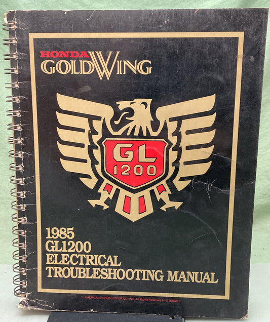 Genuine Honda 61MG960-AH GL1200 Electrical Troubleshooting Manual 1985