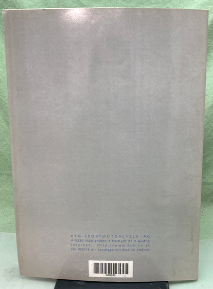 Genuine KTM 320532 50 SXR Adventure Pro Junior Pro Senior Owner's Handbook 1998